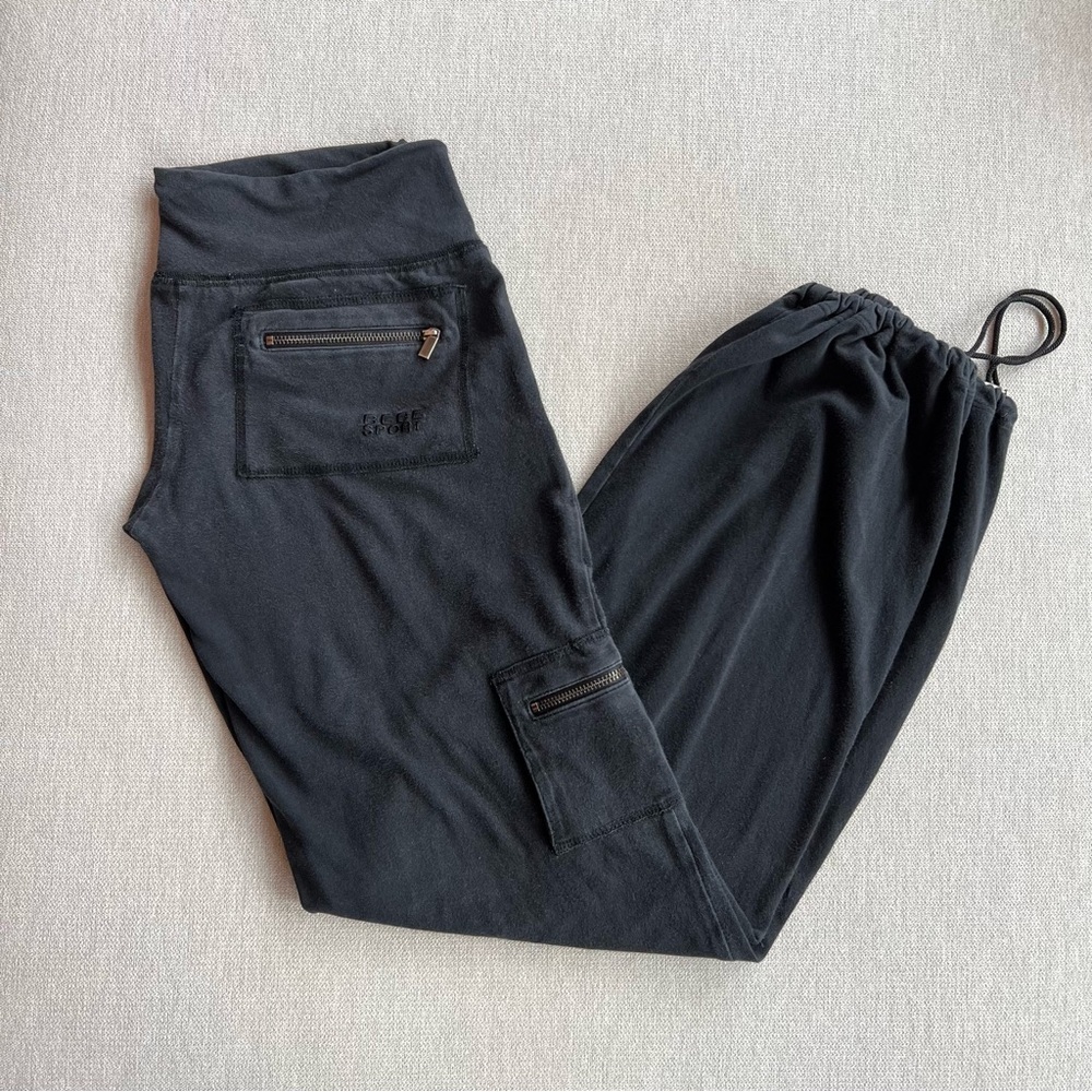 bebe Black Jogger Pants with Zip Pockets